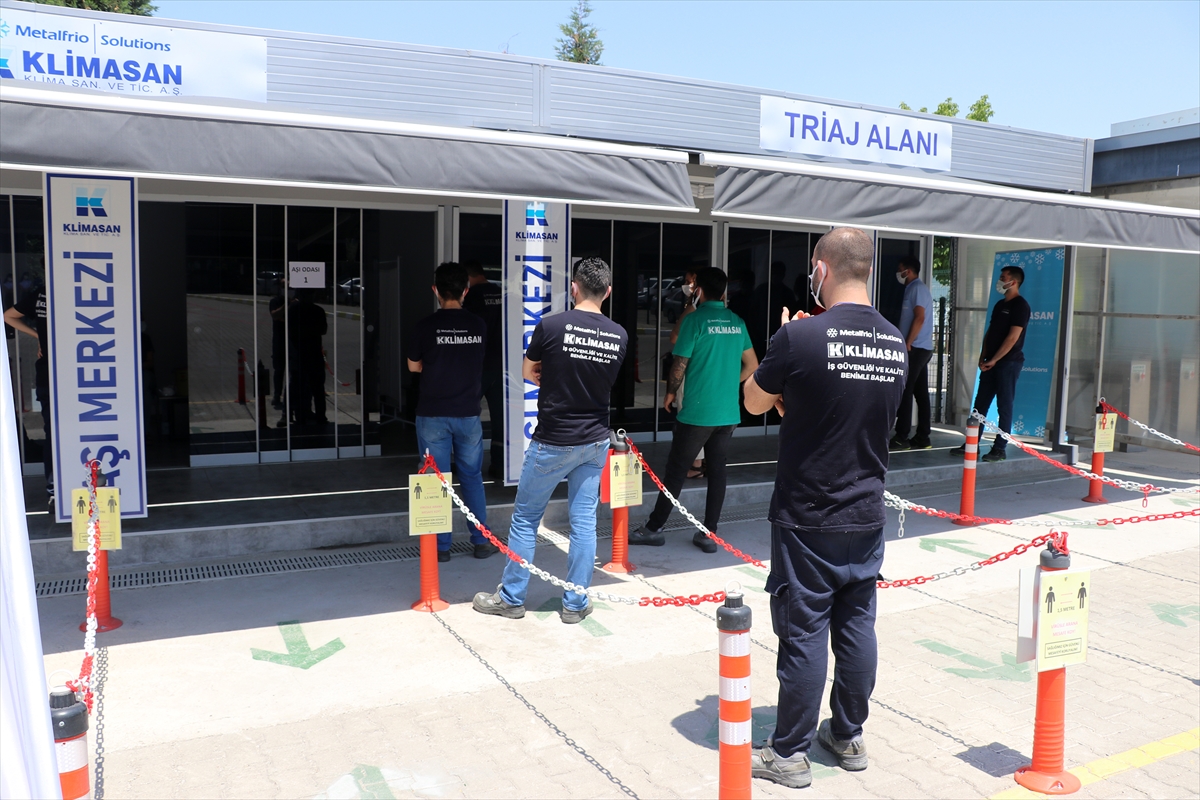 Manisa OSB'deki fabrikalarda yerinde aşılama uygulaması başladı