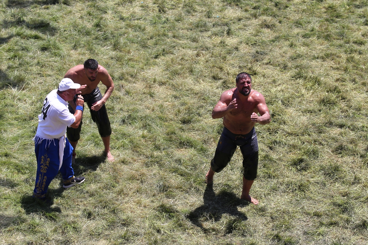 660. Tarihi Kırkpınar Yağlı Güreşleri'nde başpehlivanlık birinci tur müsabakaları yapıldı