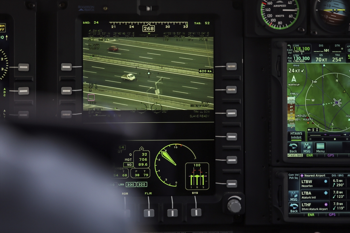 İstanbul'da helikopter destekli trafik denetimi