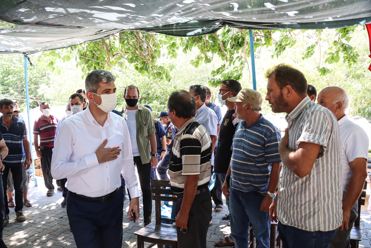 İçişleri Bakan Yardımcısı İnce, Mersin'deki orman yangından etkilenen vatandaşlarla buluştu: