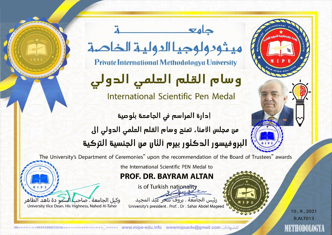 Prof. Dr. Bayram Altan’a ABD’den ödül!..