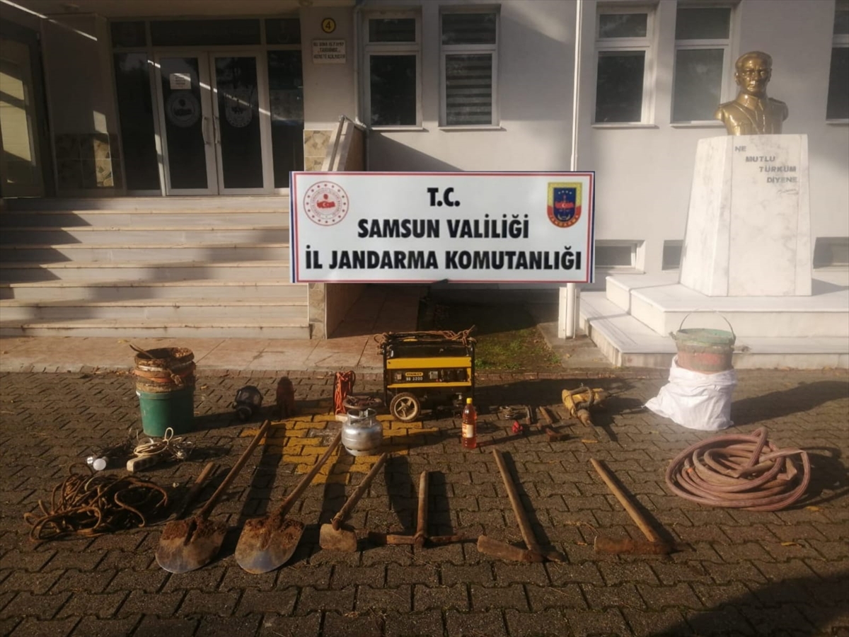 Samsun'da kaçak kazı operasyonu