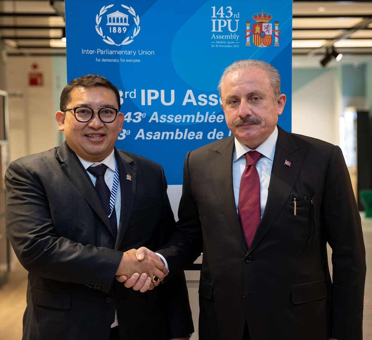 TBMM Başkanı Şentop PAB Genel Kurulu kapsamında ikili görüşmeler yaptı