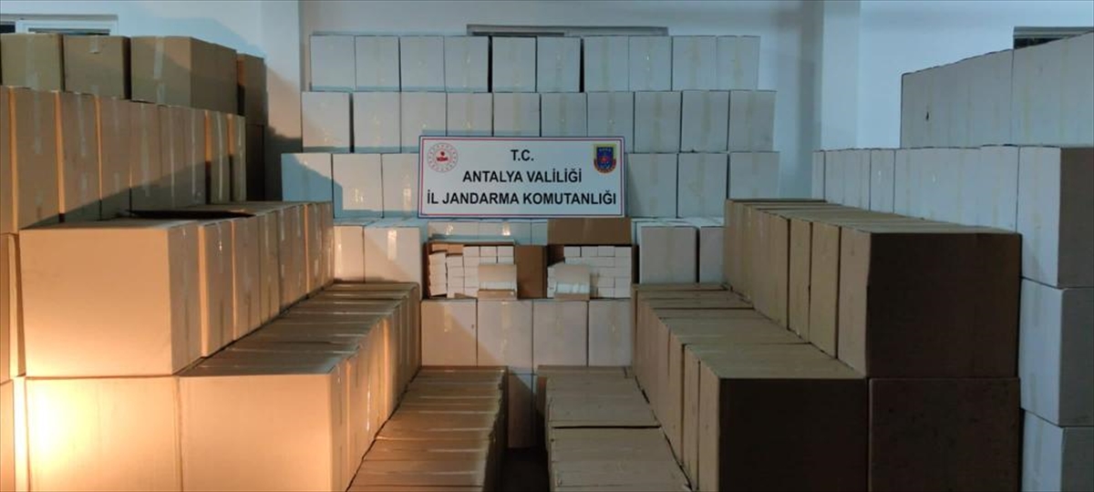 Antalya'da kaçak makaron ele geçirilen tırın sürücüsü gözaltına alındı