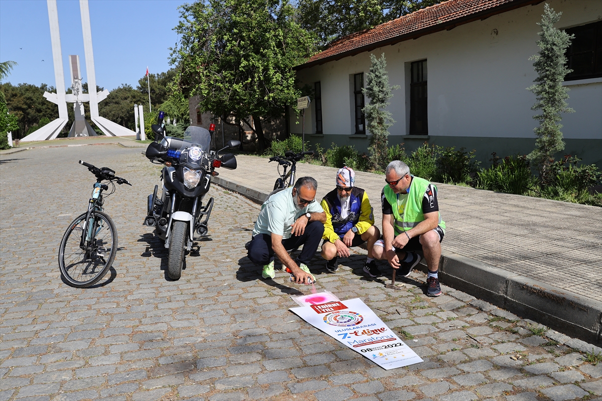 Başlangıç ve bitiş noktası değişen 7. Uluslararası Edirne Maratonu'nun parkur ölçümü yapıldı