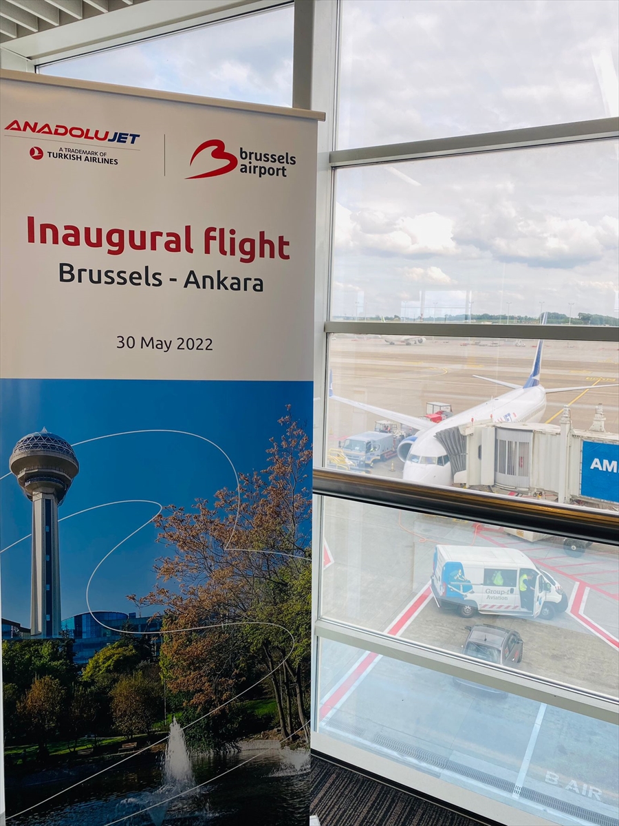 AnadoluJet'in Ankara'dan Brüksel'e ilk uçuşu gerçekleşti