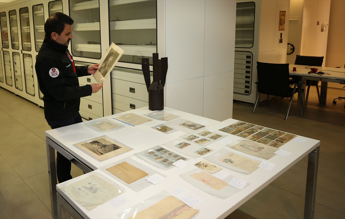 Çanakkale Savaşları'na ait mektup, fotoğraf ve haritalar Tarihi Alan Başkanlığı envanterinde