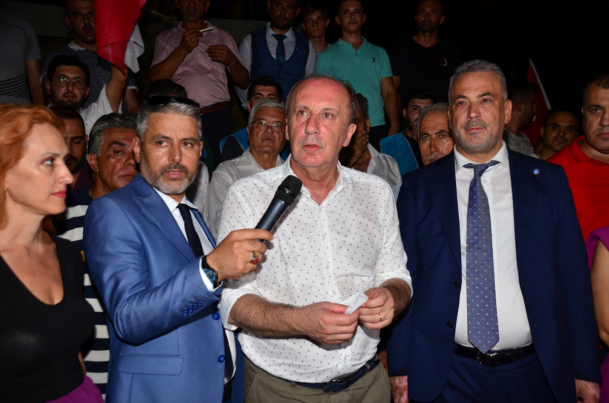 Memleket Partisi Genel Başkanı İnce, Manavgat'ta esnaf ziyaretinde bulundu