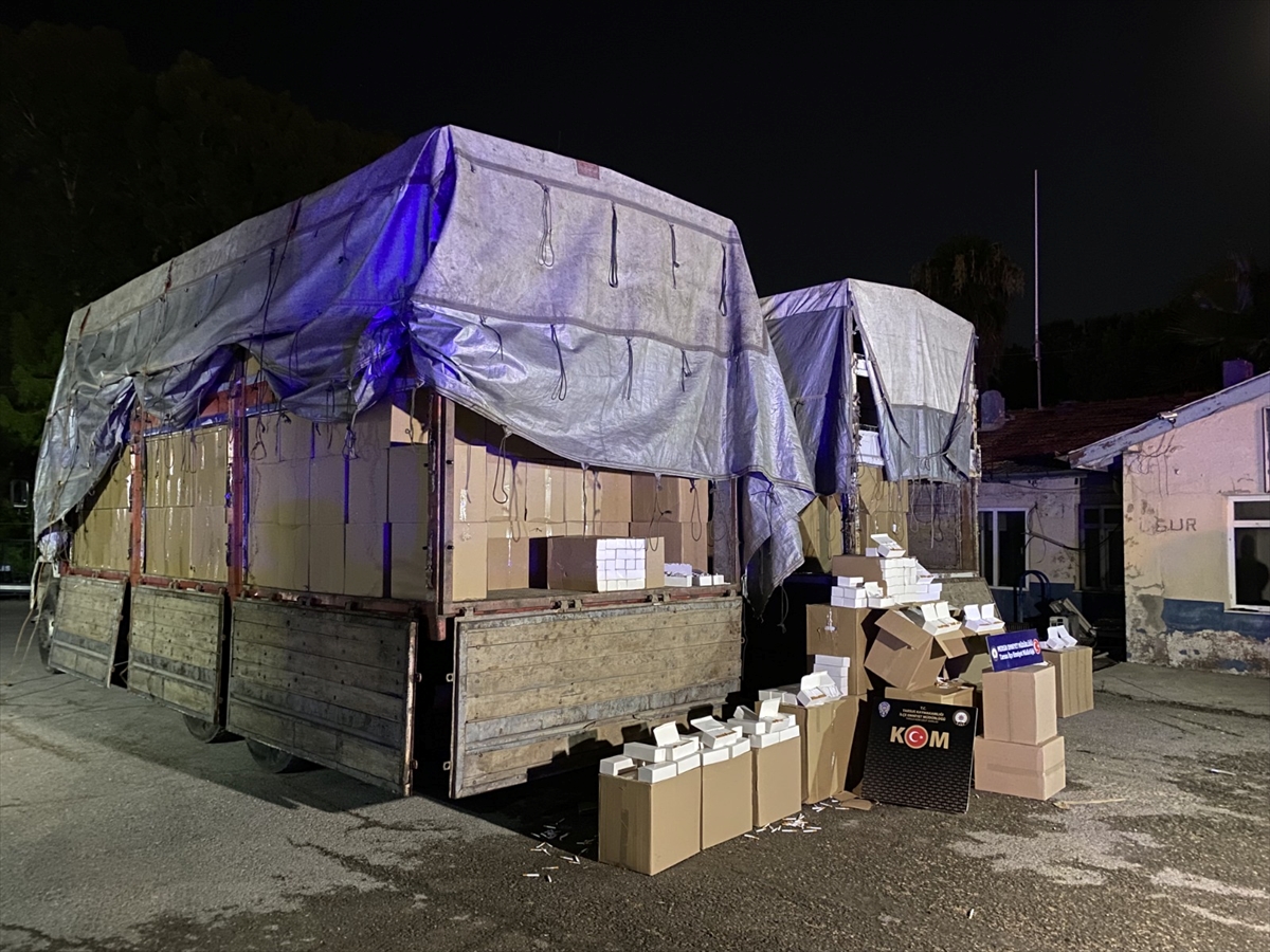 Mersin'de 16 milyon bandrolsüz makaron ele geçirildi