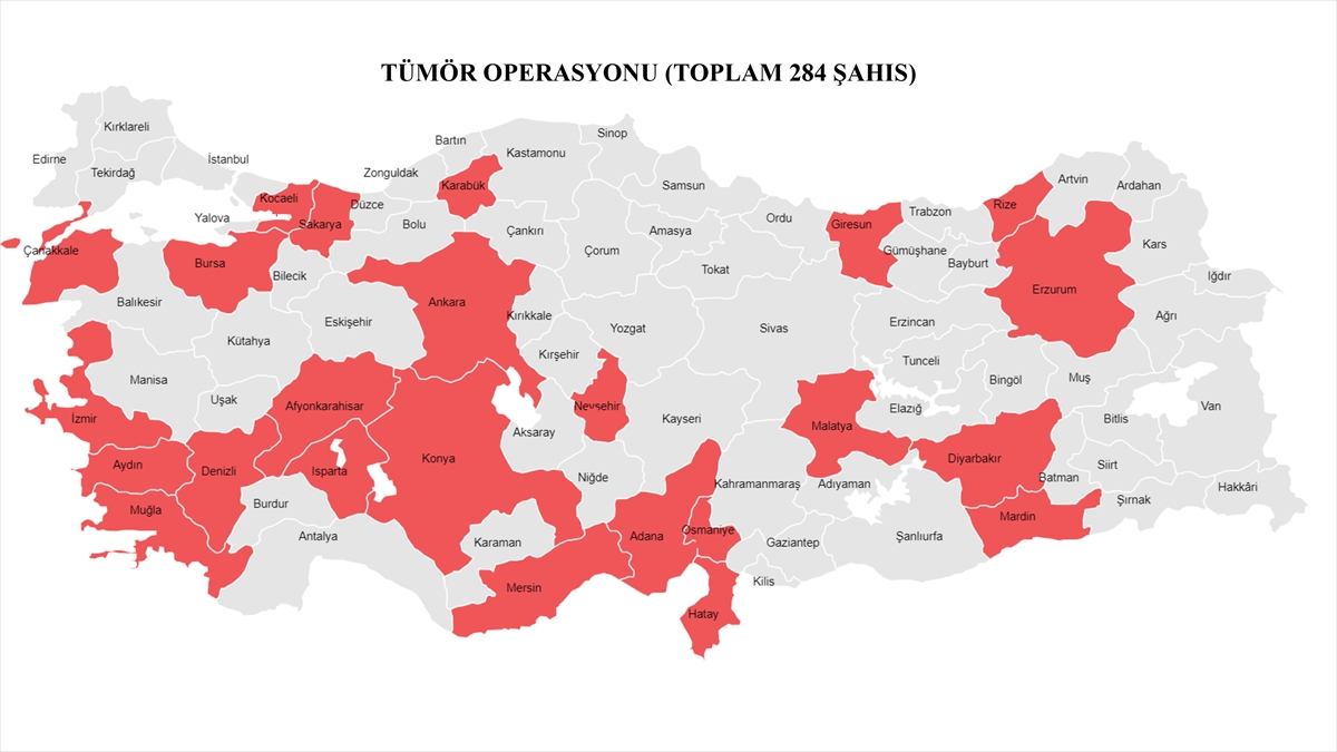 Organize suç örgütlerine yönelik “Tümör” operasyonu başlatıldı