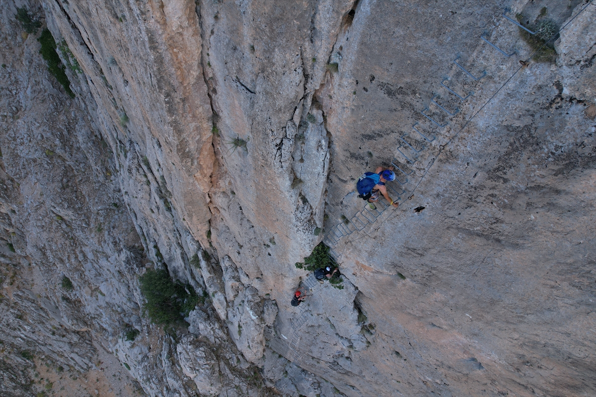 Rüzgar engeline rağmen yarasa atlayışı yapan Avusturalyalı sporcular nefesleri kesti