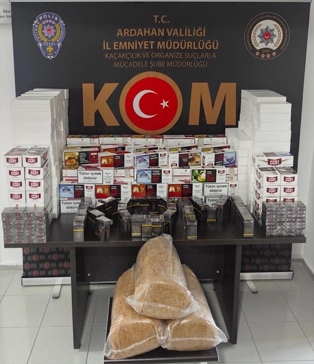 Ardahan'da tütün kaçakçılığı operasyonunda 4 şüpheli yakalandı