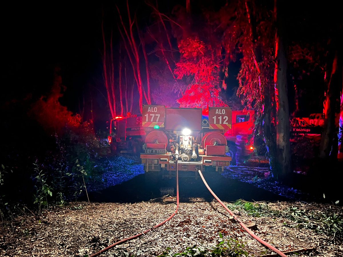 GÜNCELLEME – Kaş'ta ormanlık alanda yangın çıktı