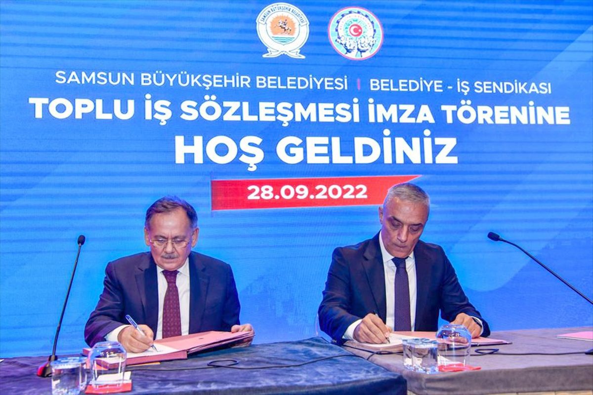 Samsun Büyükşehir Belediyesinde toplu iş sözleşmesi imzalandı