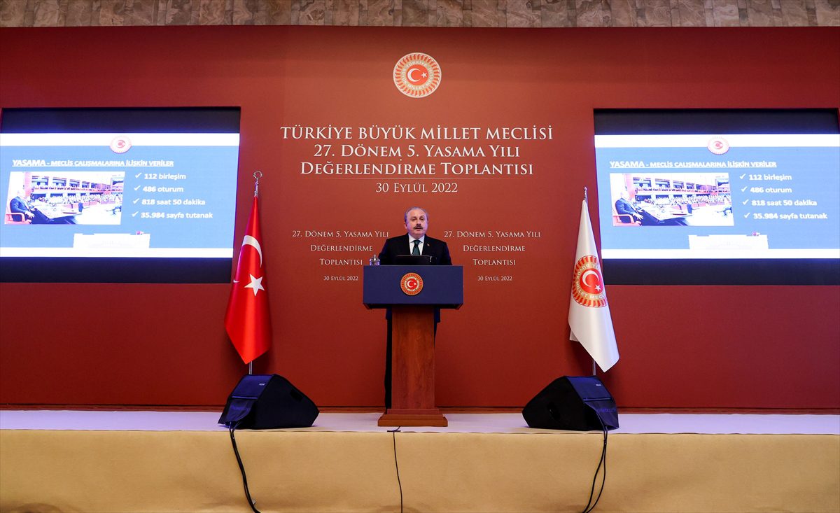 TBMM Başkanı Şentop, 27. Dönem 5. Yasama Yılı'nı değerlendirdi: (1)