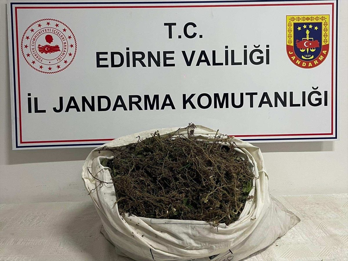 Edirne'de 3 kilo 200 gram esrar ele geçirilen otomobilin sürücüsü tutuklandı