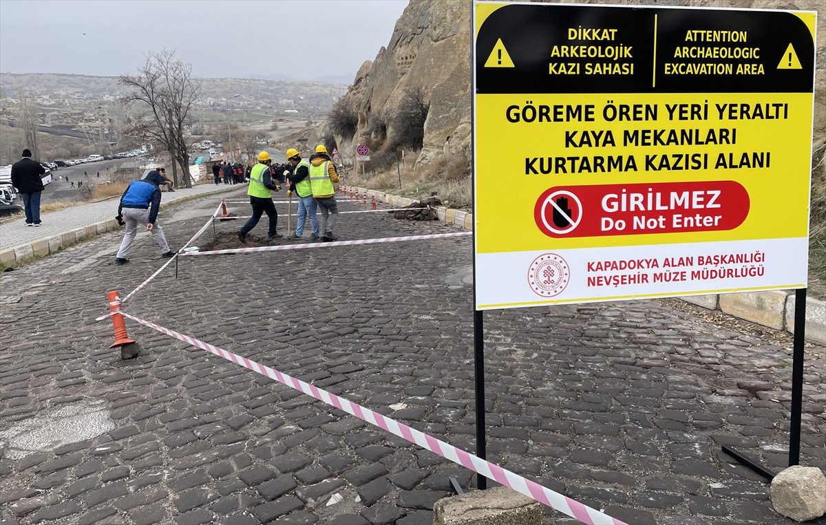 Kapadokya'da ulaşıma kapatılan yolun çevresindeki tarihi mekanlar kurtarılacak