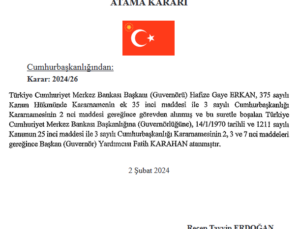 Yeni Merkez Bankası Başkanı Fatih Karahan