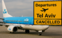 Hollanda hava yolu şirketi KLM, Tel Aviv’e uçuşları iptal ettiğini açıkladı