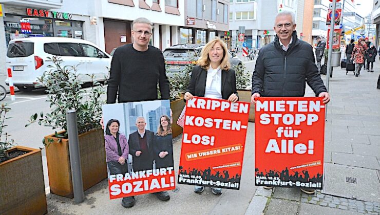 Frankfurt-Sozial Seçim Afiş Çalışması ve Kampanyalarını Kamuoyuna Tanıttı