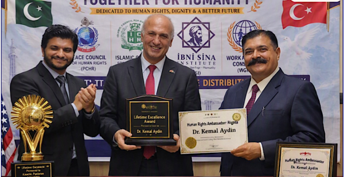 Dr. Kemal Aydın’a Pakistan’dan Uluslararası Onur Ödülü