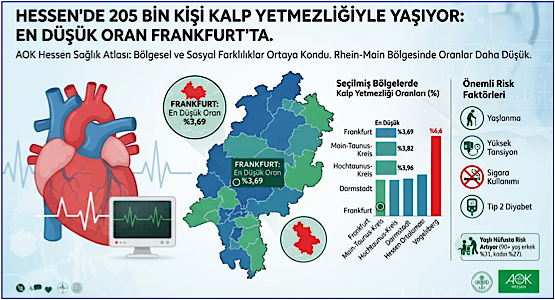 Hessen’de 205 Bin Kişi Kalp Yetmezliğiyle Yaşıyor: En Düşük Oran Frankfurt’ta