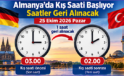 Almanya’da Kış Saati 25 Ekim’de Başlıyor: Saatler Bir Saat Geri Alınacak
