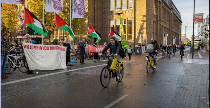 Hollanda’da Filistin’e destek için 111 haftadır hafta içi her sabah sessiz protesto düzenleniyor