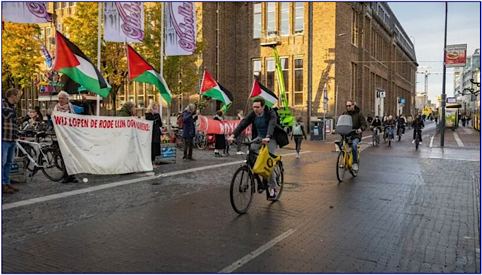 Hollanda’da Filistin’e destek için 111 haftadır hafta içi her sabah sessiz protesto düzenleniyor